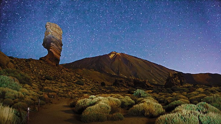 A starry night over Teide National Park, Tenerife
